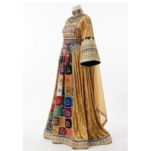 Vestido Tradicional Afgano Kuchi de Chifón Largo hasta el Suelo, Estampado Digital Étnico Vintage, Hecho a Mano, Lavable, Vestido Cultural Afgano - Product Image 6
