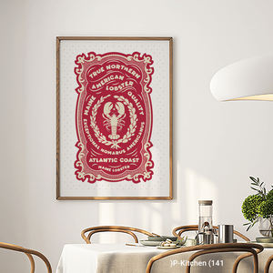 Impression sur toile pour cuisine, Décoration de bar à fruits de mer, Homard du Maine de qualité, Décoration murale moderne pour bar à boissons - Product Image 2