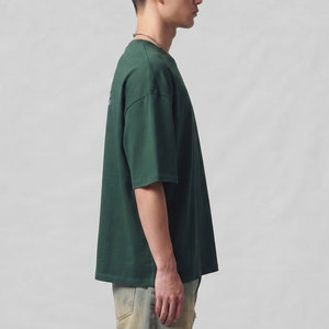 เสื้อยืดทรงบ็อกซี่ผู้ชายขายดี ผ้าคอตตอนหนานุ่มคุณภาพสูง ทรงหลวมสบาย สไตล์สตรีทแวร์ เหมาะสำหรับแฟชั่นประจำวัน - Product Image 4