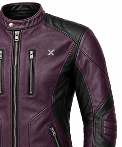 Chaqueta de Motocicleta de Cuero de Edición Limitada |   Púrpura Negro Azul Marino Marrón |   Fabricante OEM ODM |   Diseño de Calidad Premium | Ropa de Carreras - Product Image 4