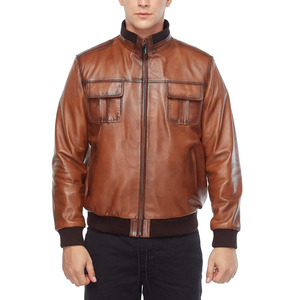 Wholesale Outdoor Use Breathable Winter Leather <b>Jacket</b> Top Selling <b>Cheap</b> Price Latest Design <b>Men</b> Leather <b>Jacket</b> For Sale - Product Image 3