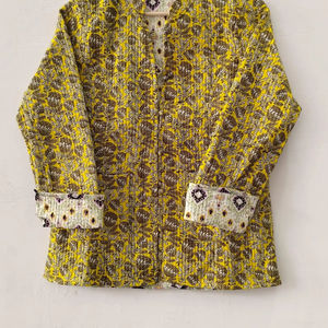 Manteau d'hiver en coton matelassé tricoté style bohème indien, imprimé floqué fait main, veste vintage, prix d'usine, collection 2026 à succès - Product Image 1