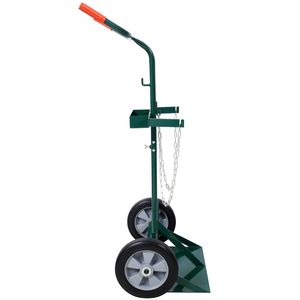 Carro de Transporte para Cilindros de Oxígeno Doble Grande con Ruedas de Goma Sólida de 10 Pulgadas, Capacidad de 440 lb, Carro para Cilindros de Soldadura - Product Image 6