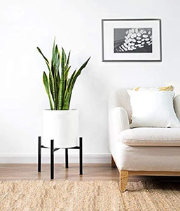 Support de plantes en métal avec pot de fleurs décoratif, support de fleurs pour le sol, pour salon, chambre, balcon, patio, jardin, intérieur, extérieur - Product Image 5