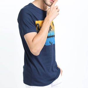 Camiseta Deportiva de Verano para Hombre, Teñida, de Color Sólido, Corte Regular, Secado Rápido, Transpirable, Manga Corta, Felpa, 180g, Ecológica, de Alta Calidad - Product Image 2