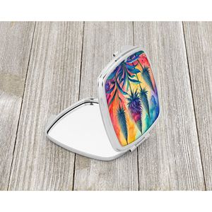 Coloré Eryngium Compact Maquillage Miroir Portable Pliant De Poche Conception Voyage Décor Cadeau pour Femmes et Filles - Product Image 2