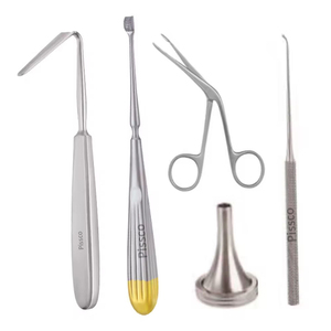 PISSCO Tonsillectomy <b>Instrument</b> Set 5 PCS ENT Surgery <b>Instruments</b> Ear Nose Throat <b>Instrument</b> Kit Tonsil Surgery Tools Set - Product Image 1