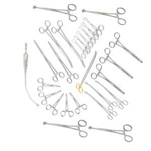 Juego de Pinzas Hemostáticas y Tijeras, 30 Piezas, Acero Inoxidable, Instrumentos Quirúrgicos Veterinarios Ortopédicos para Cirugía Médica Equina - Product Image 2
