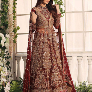 ชุดเจ้าสาวปากีสถานแบบรักษ์โลก ดีไซน์ล่าสุด ผ้าชีฟองหลากสีสำหรับงานปาร์ตี้ ดีไซน์ใหม่สุดหรูสำหรับคุณแม่ - Product Image 5