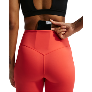 Women's Red High Waist Yoga <b>Leggings</b> Casual Knee-Length Breathable Knitted Stretch Gym Fitness Running Workout Moisture Wicking - Product Image 5