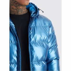 Oversized Glossy Puffer Jacket Waterproof Winter Glossy Puffer Jacket Custom Logo Hooded Lightweight Shiny <b>Bubble</b> <b>Coat</b> - Product Image 5