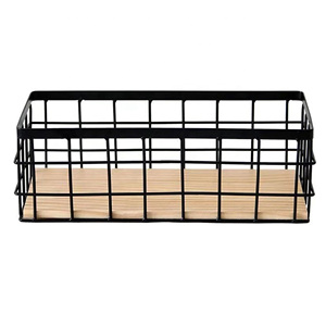 Modern Black Metal Wire Storage <b>Basket</b> Rectangular Iron <b>Mesh</b> Desktop Organizer Pencil Holder Makeup Brush Caddy For Home Office - Product Image 4