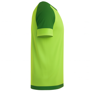 Camiseta Deportiva de Fútbol para Hombre, Verde con Paneles en Contraste, Transpirable, de Secado Rápido, para Entrenamiento, de Warpro, en Poliéster - Product Image 1