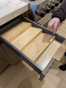 Organizador de Especias de Madera de Múltiples Niveles para Almacenamiento en Gabinetes de Cocina y Diseño que Ahorra Espacio - Product Image 5
