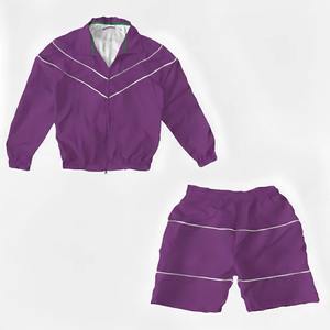 Nuevo Conjunto Deportivo para Hombre, Chaqueta Cortavientos Personalizada de Poliéster, Chaqueta y Pantalones Cortos - Product Image 3