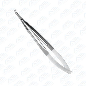 Soporte de aguja Barraquer Soporte de aguja recto o curvo Instrumentos de cirugía dental y plástica de alta calidad Acero inoxidable - Product Image 5