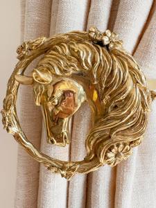 Gancho para sujetar cortinas con forma de cabeza de caballo, soporte decorativo para cortinas montado en la pared, perfecto para amantes de los caballos, decoración con temática ecuestre - Product Image 5