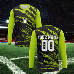 เสื้อยืดซับลิเมชั่นผู้ชาย คอวี ไซส์ใหญ่ แขนยาว สวมหัว ใส่ได้ทั่วไป ทรงปกติ ผ้าเรียบ พิมพ์ลายตามสั่งสำหรับผู้ใหญ่ 100% - Product Image 3