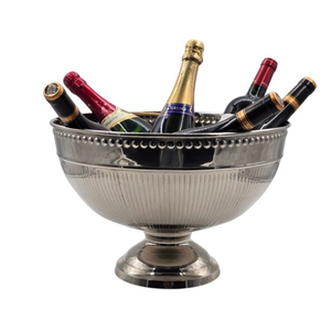 Cubo de hielo de acero inoxidable martillado para champán y vino, de primera calidad, para fiestas y eventos, venta al por mayor - Product Image 3