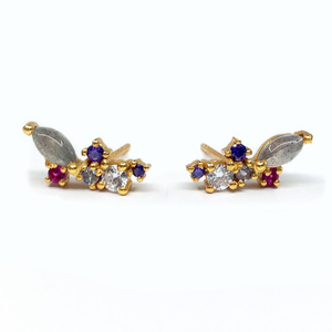 Boucles d'oreilles pendantes Gemvanity style classique pour femmes, plaqué or, argent sterling 925, pour mariage - Product Image 1