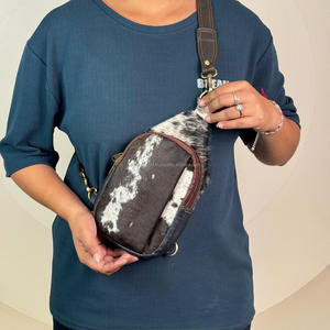 High Street personnalisé en cuir de vachette véritable sac de poitrine pour unisexe grande capacité bandoulière Fanny sac voyage Shopping sac à main - Product Image 4