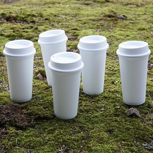 Basic <b>Reusable</b> Tumbler 530ml 18oz BPA Free PP Hard Plastic Drinkware for Outdoor Take out Cafe Coffee <b>Cup</b> - Product Image 5