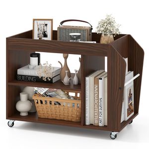 Comodino a 3 Ripiani con Ruote Universali e Design Versatile - Product Image 5