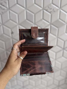 New Design Real Cowhide Fur Leather Clutch Carving Stylish Multi Uses Western Hot Sale Real Cowhide <b>Small</b> <b>Wallets</b> for Women - Product Image 6