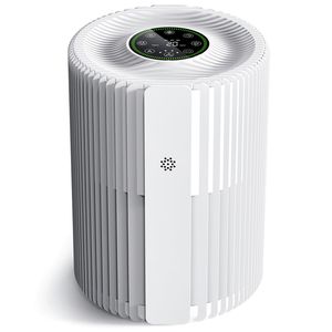 Purificatore d'aria con filtro a 3 stadi, aspirazione a 360°, 5 velocità, modalità silenziosa 24dB, timer per camera da letto, dormitorio, ufficio, bianco - Product Image 1