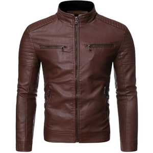 Good Quality Winter New Arrivals <b>Men</b> Clothing Thick <b>Leather</b> <b>Jacket</b> Faux Fur Collar Windproof Warm Coat <b>jacket</b> for <b>men</b> - Product Image 2