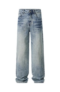 High Quality Men's Jeans Loose Fit <b>Pants</b> Denim Jean Straight Leg Baggy <b>Pants</b> Men Wide Leg Acid Wash Baggy Denim Jean <b>Pants</b> Men - Product Image 2