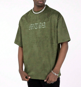 Camiseta Negra de Gimnasio con Logotipo Personalizado, Oversize, de Algodón, con Estampado Gráfico para Hombre, 100% Algodón, Lavado Ácido, Hombros Caídos, Diseño Liso - Product Image 3