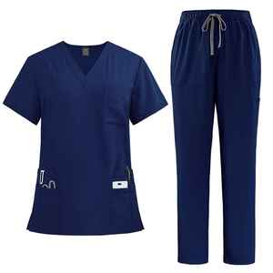 Cheap Breathable Scrubs Uniforms Sets Elastic and Comfortable Nurse Medical Scrubs <b>Jumpsuit</b> Medical Scrub Uniform Sets for Women - Product Image 2