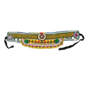 Vintage Belt Belly Dance Bead Afghani Traditional Waist Belt Kuchi Tribal BB047A <b>Old</b> Banjara Real Vintage Handmade Beaded Belts - Product Image 1
