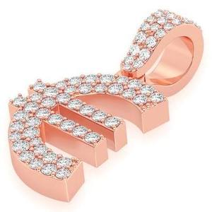 Pendentif personnalisé en or massif 10 carats avec symbole de l'euro et diamant naturel véritable, collier hip-hop personnalisable pour homme et femme, idée cadeau pour lui. - Product Image 5
