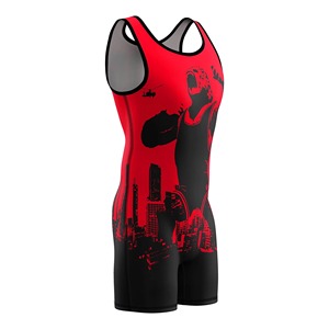 Uniforme de Lucha Libre Elástico al por Mayor, Uniforme de Alto Rendimiento para Hombre, Impresión Personalizada para Equipos, Uniformes de Lucha Libre Duraderos de Secado Rápido para Hombre - Product Image 3
