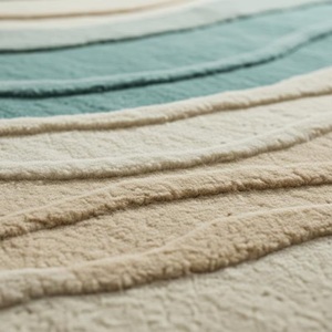 Alfombra Contemporánea Abstracta con Diseño de Olas, Alfombra Suave Hecha a Mano para Sala de Estar, Dormitorio, Decoración del Hogar, Alfombra Elegante, Duradera y Antideslizante - Product Image 5