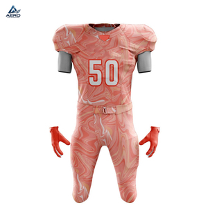 Conjunto de Uniforme de Fútbol Americano AERO, 100% Poliéster, Impresión Sublimada, Absorbe la Humedad, Manga Corta Ajustada, Cuello en V, para Hombre Adulto - Product Image 2