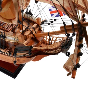 Figura de fragata de la Marina Real HMS Surprise, modelo Medium Admiral Line, construida a mano, 70 cm de largo x 21 cm de ancho x 68 cm de alto. - Product Image 6