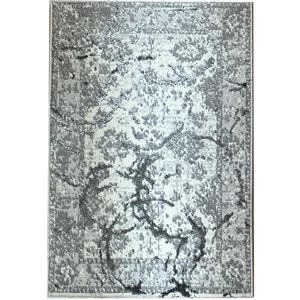 Penina Area di lusso tappeto disegno astratto con cerchi d'argento su sfondo grigio Set di 3 - Product Image 1