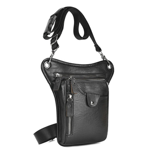 <b>Top</b> Quality Fully Custom Unisex Leather Waist Bag Brown Zipper Closure Casual Daily Use Fanny Packs OEM Service - Product Image 4