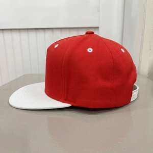 OEM Custom Two Tone Structured Snapback Cap <b>Flat</b> Brim Cotton Twill Baseball <b>Hat</b> Embroidery Blank Cap Bulk Wholesale - Product Image 3