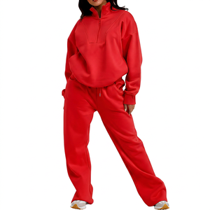 Conjunto Deportivo de Dos Piezas para Mujer, Estilo Urbano, Casual, Transpirable, de Poliéster/Algodón, con Parches Vintage, para Otoño - Product Image 2