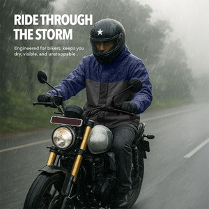 <b>Lightweight</b> Waterproof Windproof Outdoor Wear Custom Logo <b>Men</b> <b>Rain</b> <b>Jacket</b> with Adjustable Hood Waterproof Outdoor <b>Rain</b> <b>Jacket</b> - Product Image 2