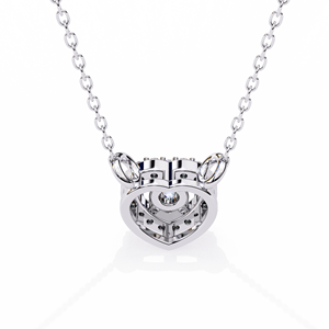 Minimalist 14K <b>Solid</b> <b>Gold</b> Round Cut Set Lab Diamond Solitaire <b>Pendant</b> Necklace for Women Party Gift - Product Image 3