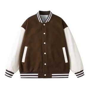 Varsity Jacket In Vintage Style Featuring Embroidered <b>Patch</b> Soft Wool fit Custom Color Premium Sleeves Letterman Jacket - Product Image 2