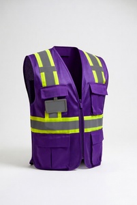 Gilet de sécurité de travail multi-poches pour hommes, réglable, haute visibilité, gilet de sécurité pour la construction - Product Image 1