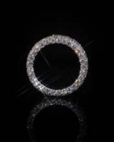 Bague éternité personnalisée en argent sterling 925 plaqué rhodium, sertie pavé, avec diamant de laboratoire taille émeraude de 7 carats, couleur D, clarté VS-SI