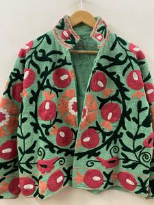 TNT algodón Suzani abrigo indio bordado chaqueta algodón acolchado Boho chaqueta - Product Image 3