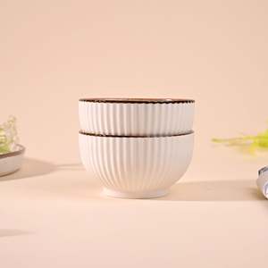 Ensemble de 2 bols en porcelaine de style bohème Monsoon Dreamscape, bols de service en émail écologiques personnalisés pour les pâtes et les soupes - Product Image 2